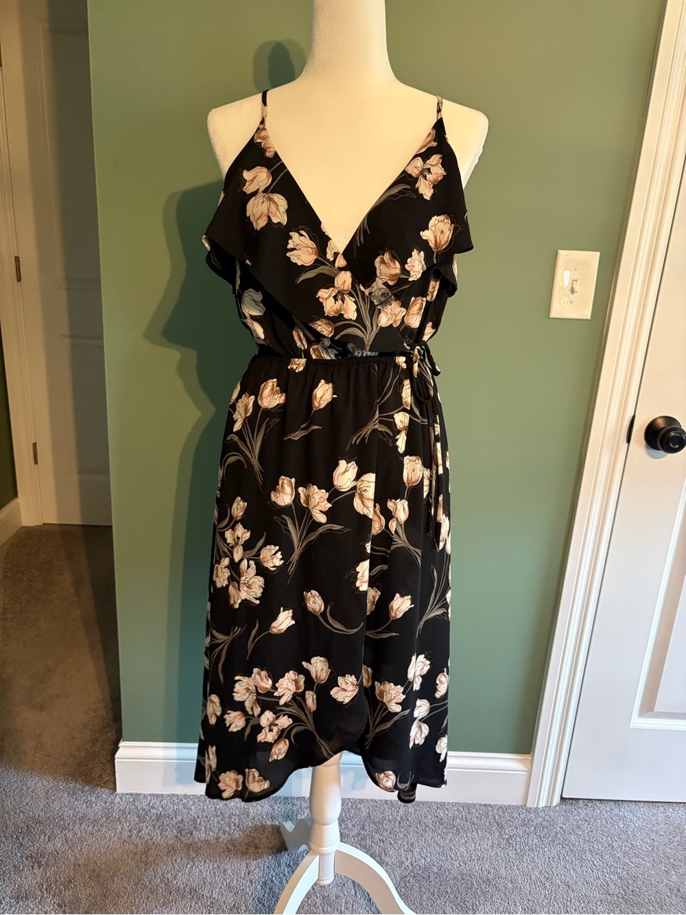 Floral Black Dress